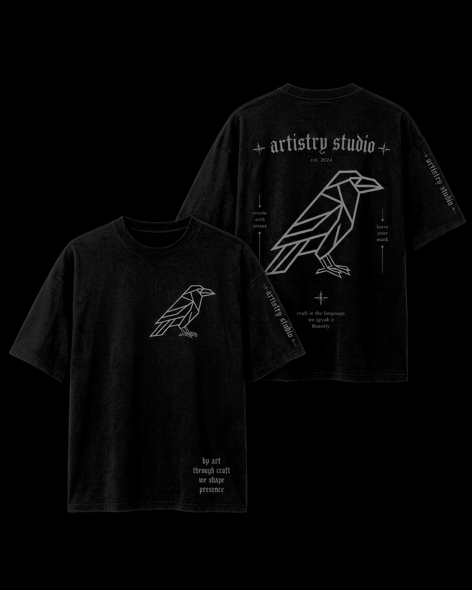 Tricou Artistry Studio, față și spate